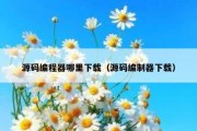 源码编程器哪里下载（源码编制器下载）