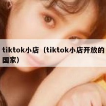 tiktok小店（tiktok小店开放的国家）