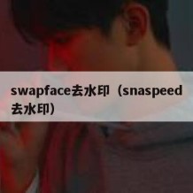 swapface去水印（snaspeed去水印）