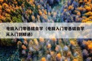 电脑入门零基础自学（电脑入门零基础自学 从入门到精通）