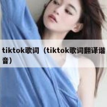 tiktok歌词（tiktok歌词翻译谐音）