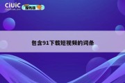 包含91下载短视频的词条