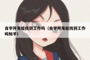 自学开发能找到工作吗（自学开发能找到工作吗知乎）