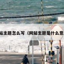 网站主题怎么写（网站主题是什么意思）