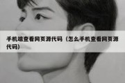手机端查看网页源代码（怎么手机查看网页源代码）