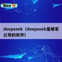 deepseek（deepseek是哪家公司的软件）