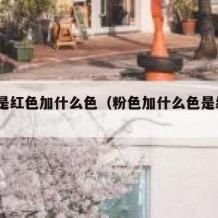 粉色是红色加什么色（粉色加什么色是红色?）