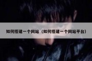 如何搭建一个网站（如何搭建一个网站平台）