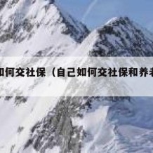 自己如何交社保（自己如何交社保和养老保险）