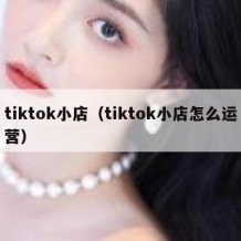 tiktok小店（tiktok小店怎么运营）
