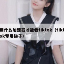 用什么加速器才能看tiktok（tiktok专用梯子）