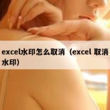 excel水印怎么取消（excel 取消水印）