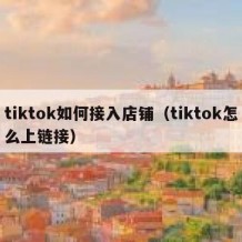tiktok如何接入店铺（tiktok怎么上链接）