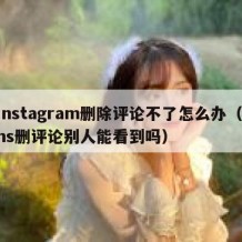 instagram删除评论不了怎么办（ins删评论别人能看到吗）