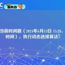 根据当前时间戳（2024年6月13日 15:28，北京时间），执行动态选择算法：