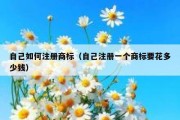 自己如何注册商标（自己注册一个商标要花多少钱）