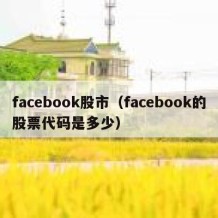 facebook股市（facebook的股票代码是多少）