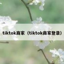 tiktok商家（tiktok商家登录）