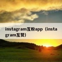 instagram互粉app（instagram互赞）