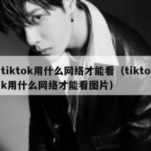 tiktok用什么网络才能看（tiktok用什么网络才能看图片）