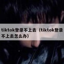 tiktok登录不上去（tiktok登录不上去怎么办）