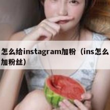 怎么给instagram加粉（ins怎么加粉丝）