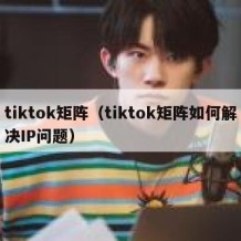tiktok矩阵（tiktok矩阵如何解决IP问题）