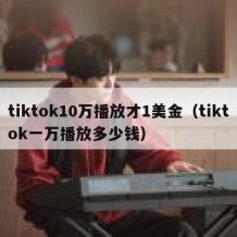tiktok10万播放才1美金（tiktok一万播放多少钱）