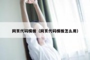 网页代码模板（网页代码模板怎么用）