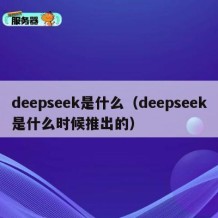 deepseek是什么（deepseek是什么时候推出的）