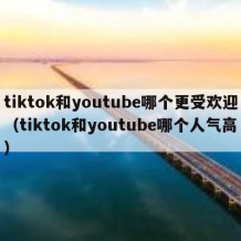 tiktok和youtube哪个更受欢迎（tiktok和youtube哪个人气高）