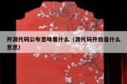 开源代码公布意味着什么（源代码开放是什么意思）