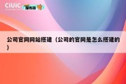 公司官网网站搭建（公司的官网是怎么搭建的）