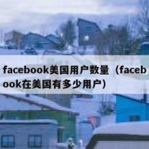 facebook美国用户数量（facebook在美国有多少用户）