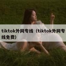 tiktok外网专线（tiktok外网专线免费）