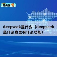 deepseek是什么（deepseek是什么意思有什么功能）