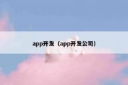 app开发（app开发公司）