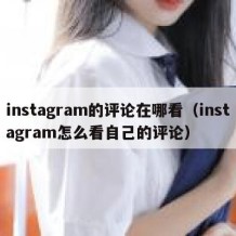 instagram的评论在哪看（instagram怎么看自己的评论）
