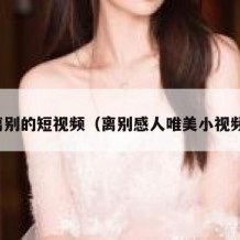 离别的短视频（离别感人唯美小视频）