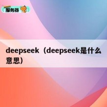 deepseek（deepseek是什么意思）