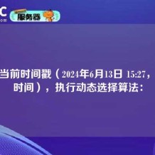 根据当前时间戳（2024年6月13日 15:27，北京时间），执行动态选择算法：
