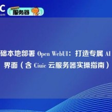 零基础本地部署 Open WebUI：打造专属 AI 聊天界面（含 Ciuic 云服务器实操指南）