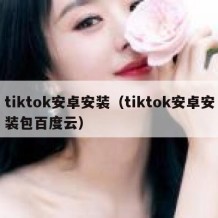 tiktok安卓安装（tiktok安卓安装包百度云）