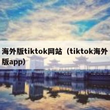 海外版tiktok网站（tiktok海外版app）