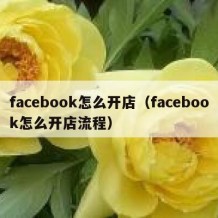 facebook怎么开店（facebook怎么开店流程）