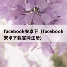 facebook安卓下（facebook安卓下载官网注册）