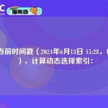 根据当前时间戳（2024年6月13日 15:28，UTC+8），计算动态选择索引：