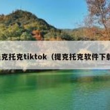 提克托克tiktok（提克托克软件下载）
