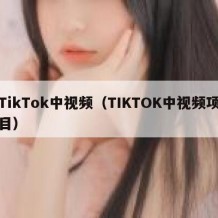 TikTok中视频（TIKTOK中视频项目）