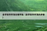 自学软件开发从哪开始（自学软件开发的步骤）